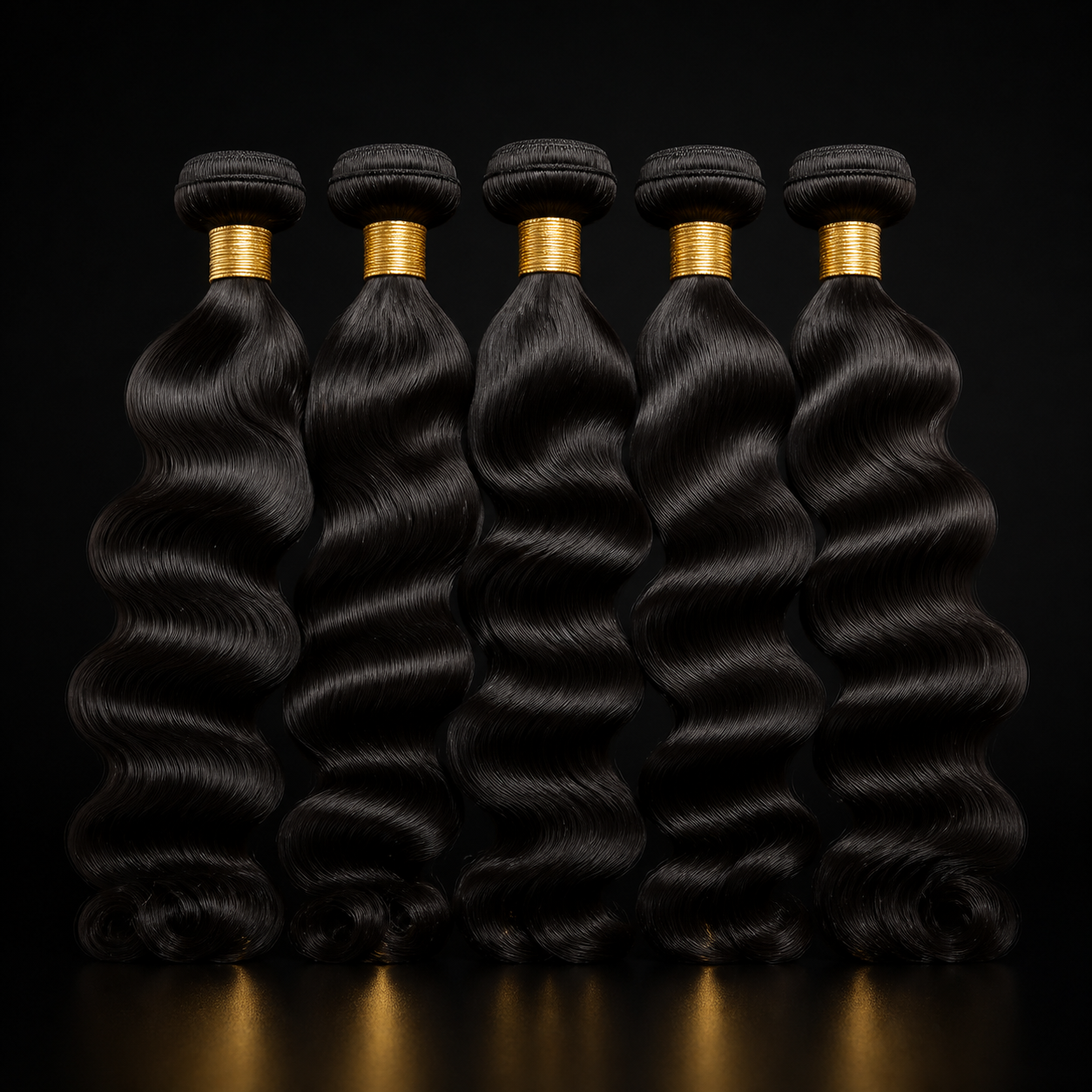 Raw wavy hair bundles